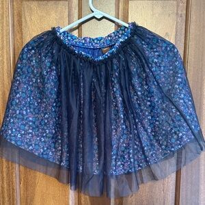 Tea Collection Blue Floral Skirt